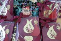 Kristal Tesbihli Set Bordo